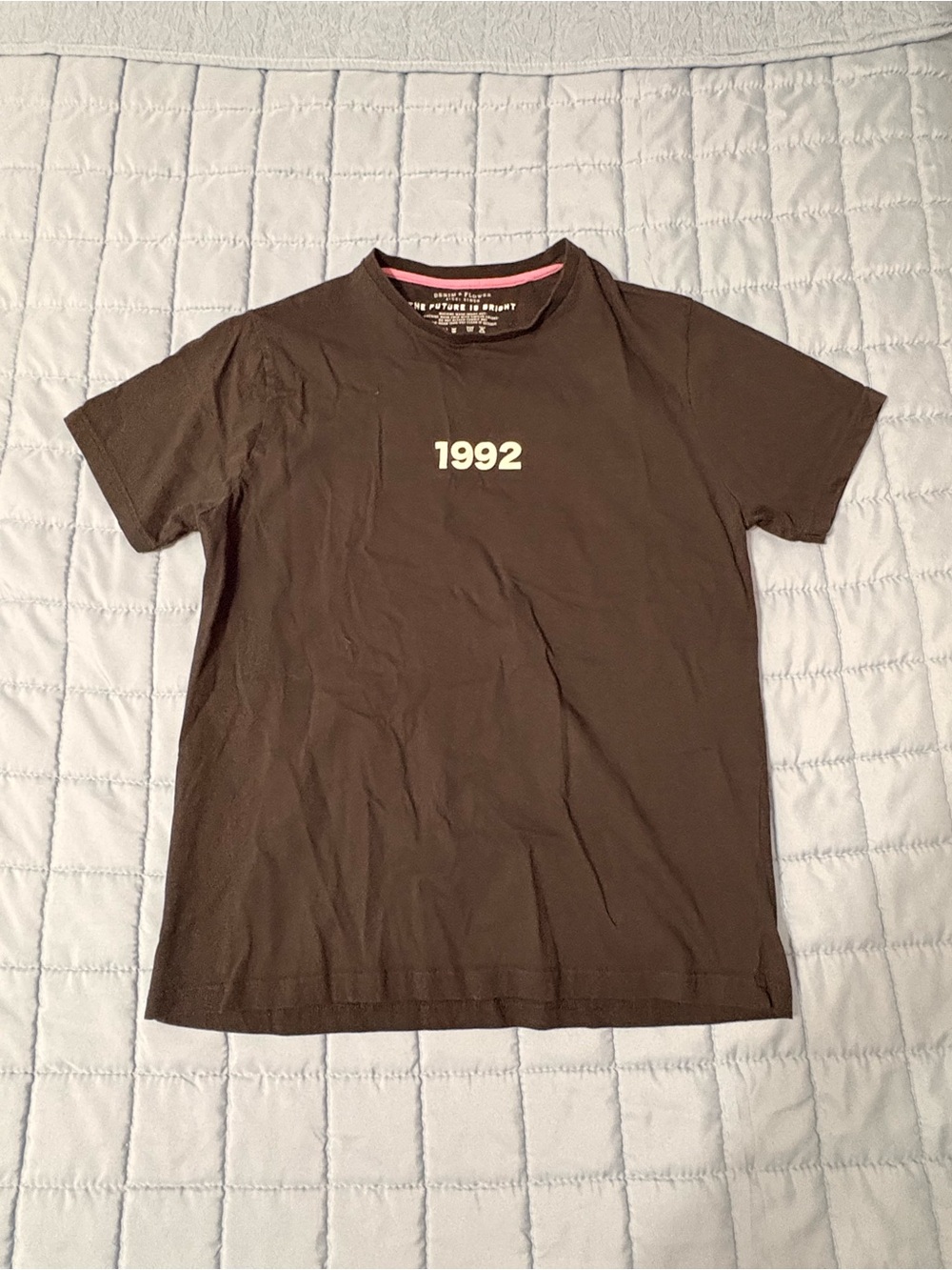 Denim & Flower Black Short-Sleeve Tee with 1992 Graphic